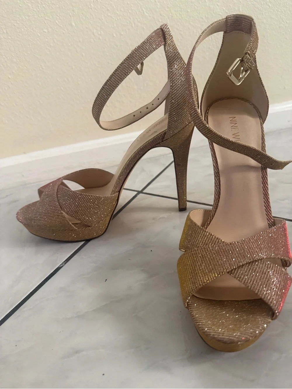 Nine West  Rose Gold / Iridescent Heels- Size 9